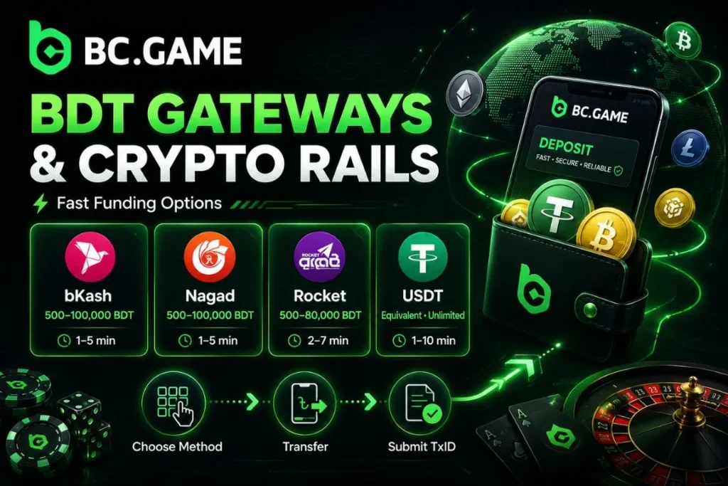 BC.Game Local BDT Gateways and Global Crypto Rails